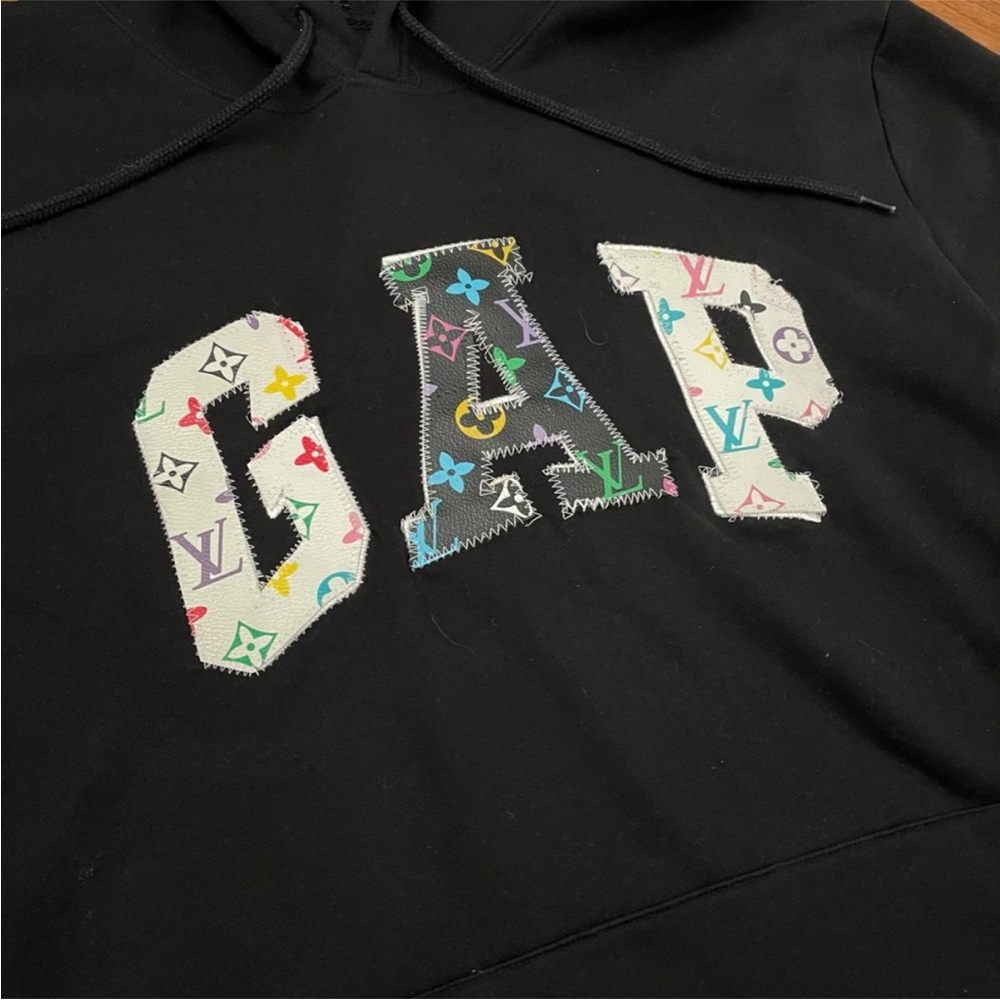 GAP LV Custom Black Men's Hoodie - Picture 2 of 5